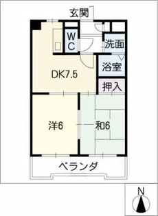 サンパーク名城【4階】の間取り