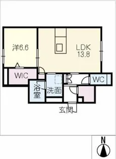 エクラージェ アサヒ【1階】の間取り