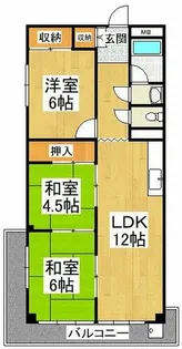 プレアール喜多【4階】の間取り