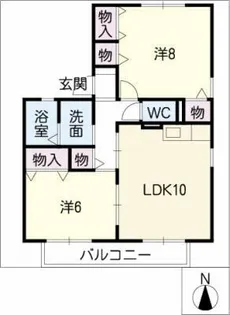 サニーヒル高上【2階】の間取り