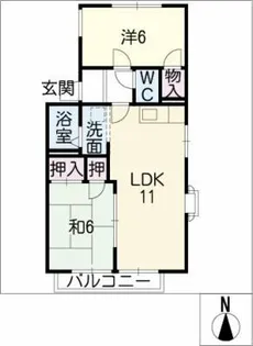 アーバン元郷A棟【2階】の間取り