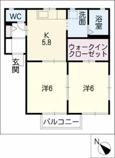 ソレイユA&F A棟【2階】の間取り