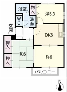 エクセル・D・7【1階】の間取り