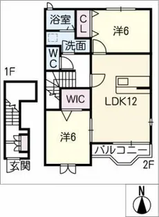 ミッテフリーデⅠ【2階】の間取り