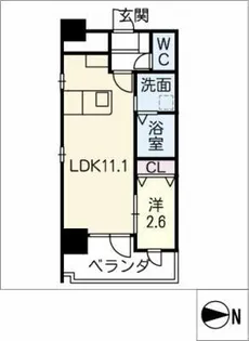 アルファパル久屋南【10階】の間取り