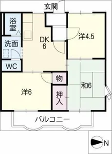 ポートタウンC・D【2階】の間取り