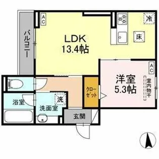 ラパーチェ【1階】の間取り