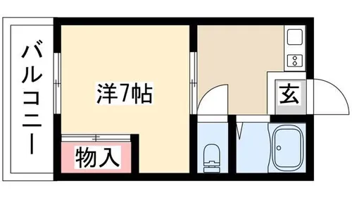 パークハウスコーワA【A202号室】の間取り