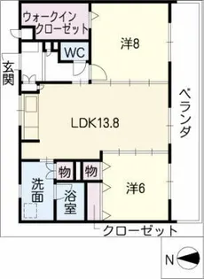 インペリアール【1階】の間取り