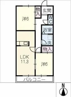 グランドール愛宕【2階】の間取り