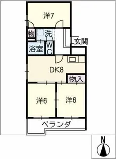 エントピア弥生【3階】の間取り