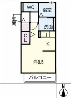 parc八田【1階】の間取り