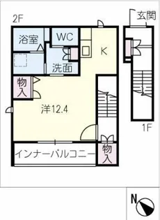 BLUSIA小堤【2階】の間取り