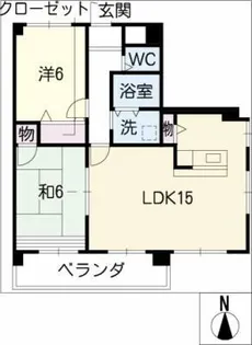 レークビュービルド【2階】の間取り