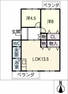 パストラル板倉A【2階】の間取り