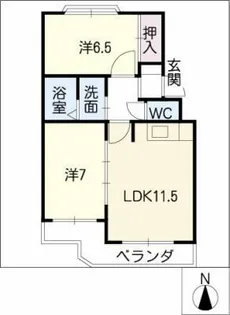 シャトレット【1階】の間取り
