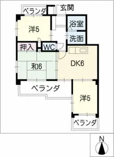 コンセール鳴海【5階】の間取り