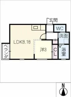 プランベイム幅下 South【3階】の間取り