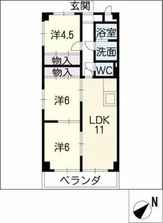 モール白山【4階】の間取り
