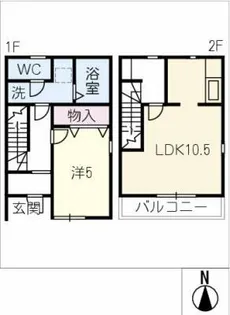 リーブルファイン東水代【2階】の間取り