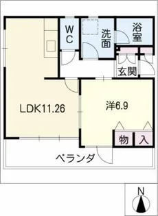 NESPALD UEDA【1階】の間取り