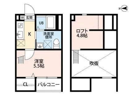 アーバンレックス中村公園【201号室】の間取り