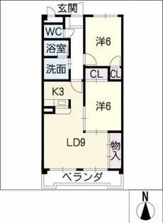 サニーコート砂田【3階】の間取り