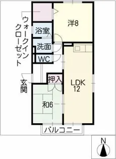 コンフォール・白鳥【1階】の間取り