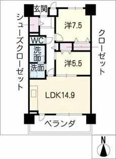 戸部マンション【6階】の間取り
