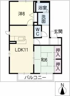 ドミール参番館【1階】の間取り