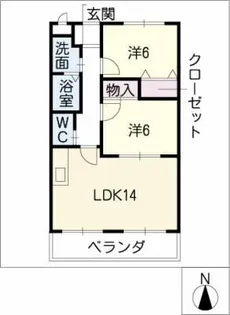 ハイツヤマオ【1階】の間取り