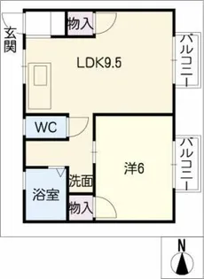 カームヤハギ【2階】の間取り