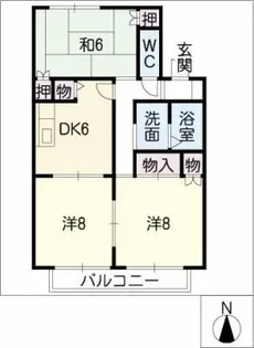 ハイアイランドB棟【1階】の間取り