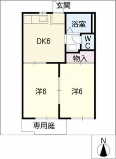 タウニィ南山【1階】の間取り