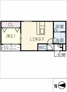 LECOCON津島Ⅳ【3階】の間取り
