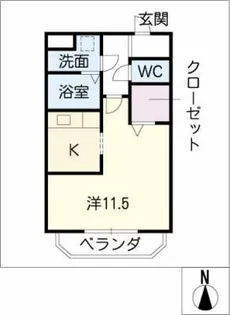 エステート愛西【2階】の間取り