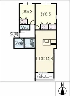 urique【2階】の間取り