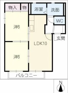 フォーヴル茶屋【2階】の間取り