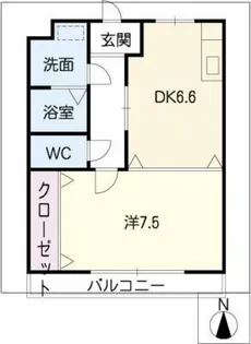 グリュック旭【2階】の間取り