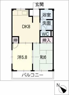 森藤ハイツ【2階】の間取り
