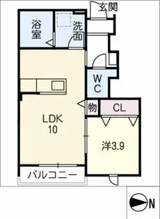 チッタ新舞子【1階】の間取り
