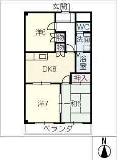 ソシア巽が丘【2階】の間取り