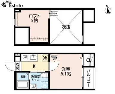 Castana.城主【2階】の間取り