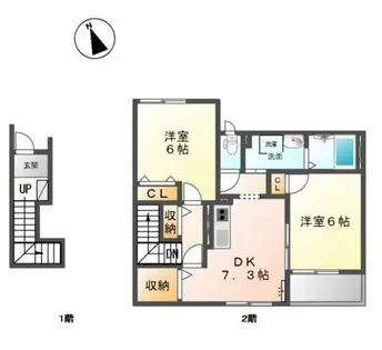 サンパレスⅦ【2階】の間取り