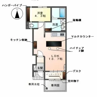 メゾン ボヌール【1階】の間取り