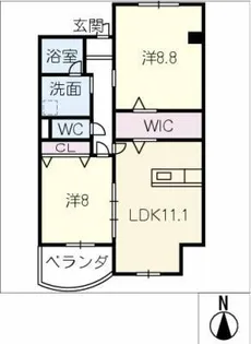 クオリア【5階】の間取り