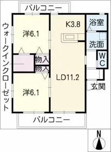 メープル・マ・メゾン【2階】の間取り
