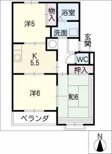 ヴァンベール小野【1階】の間取り