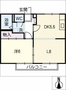 ツインビレッジⅡ【2階】の間取り