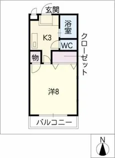 コーポグランメールⅡ【2階】の間取り